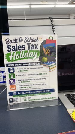 @ Cash America back to school sales tax holiday