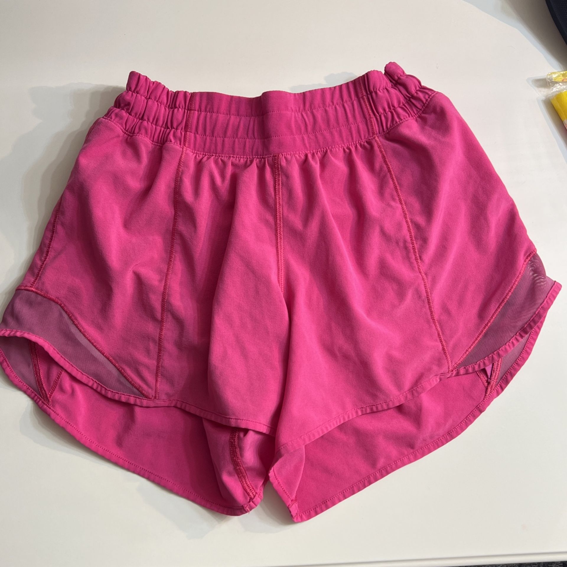 lulu lemon sonic pink shorts