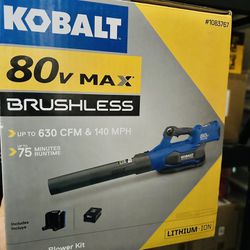 Brand New - 80-volt Max 630-CFM 140-MPH Brushless Handheld Cordless Electric Leaf Blower 2.5 Ah (Battery & Charger Included) 