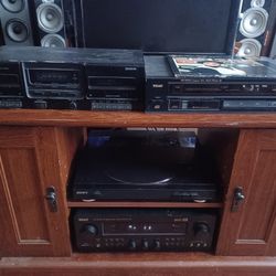 TEAC/SONY/KENWOOD SYSTEM/PARADIGM PHANTOM SPEAKERS WITH STANDS $800 FINAL PRICE READ DESCRIPTION AND SEE 👀 ALL PICTURES 
