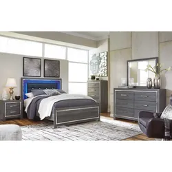 Lodanna Queen Panel Bed with Mirrored Dresser Final Days of Warehouse Clearance