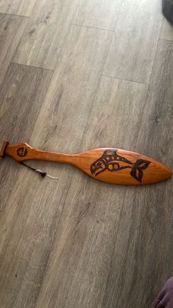 Tribal fish, wooden engraving