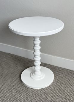 Round White Side Table