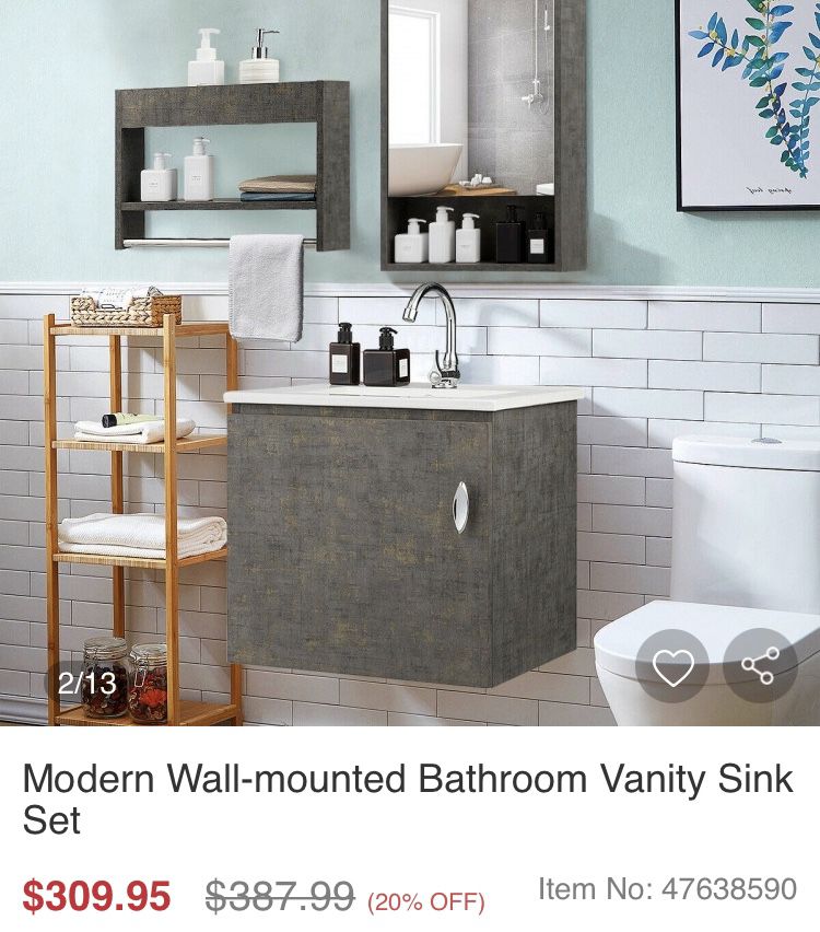 Modern Wall Mounted Bathroom Vanity Cabinet Only For In Beaumont Ca Offerup - Wall Mounted Bathroom Vanity Cabinet Only