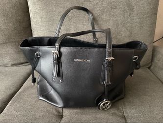 Michael Kors Black Leather Tote Purse