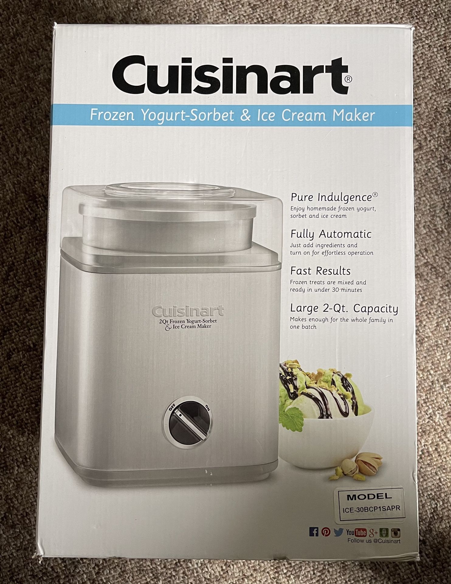 Cuisinart Frozen Yogurt-Sorbet & Ice Cream Maker