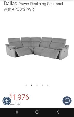 Power reclining sectional couch