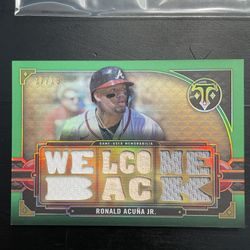 2022 Triple Threads Ronald Acuna Jr Triple Relic Welcome Back Atlanta Braves /18