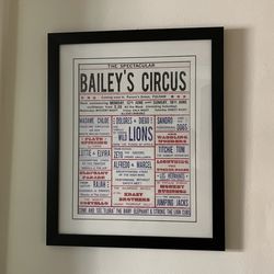 Circus Poster 22x18