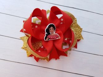 Princess Elena of Avalor birthday hair bow