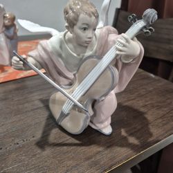 LLadro "Angel Figurine with Cello" No. 5492