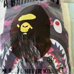 Purple Camo Bape Zip Up Double Hoodie