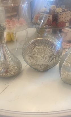 Silver Glass  bottles   (3)