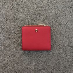 Tory Burch Emerson Mini Wallet in Brilliant Red