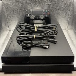 Sony PlayStation 4 PS4 Black Console 500GB, TESTED & WORKING!