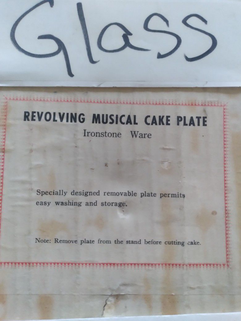 Vintage Musical Cake Plate