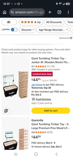 Giantville Jenga blocks game
