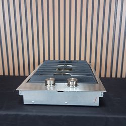 JennAir Custom 15” 2-Burner Gas Cooktop with Cast Iron Continuous Grates, Single Point Electronic Ignition - Stainless Steel (JGC3215GS-D-1845)