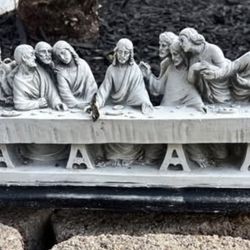 LAST SUPPER LEONARDO DA VINCI CLASSIC STATUE WOOD BASE MADE IN ITALY QUALITY