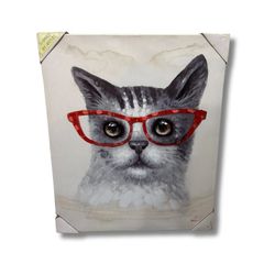 Cat with Glasses Print