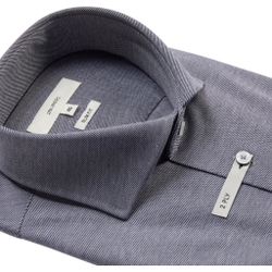 2Blind2C Navy Jersey Knit Slim Fit Button Up Long Sleeve Shirt