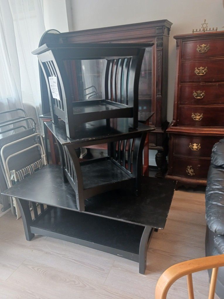 Coffee table and two small tables