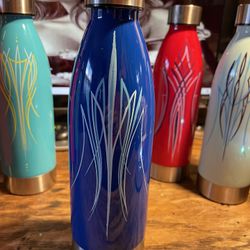 Acrylic Hand Painted Pinstripe Bottles 