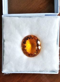 87.48 Carats Certified Madeira Quartz Gemstone.