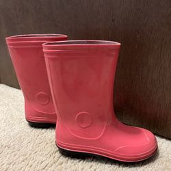 Pink Rain Boots, Size 2