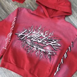 Red Hellstar Record Hoodie