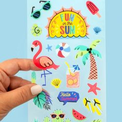 Sticko Multicolored Tropical Themed Stickers
