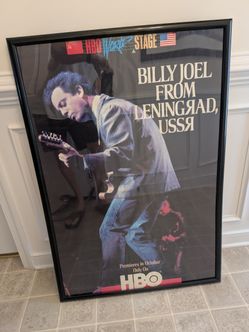 BILLY JOEL framed poster! 40" x 28". - $10