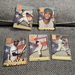5 Roberto Clemente Cards Pittsburgh Pirates HOF Baseball Trading Cards 