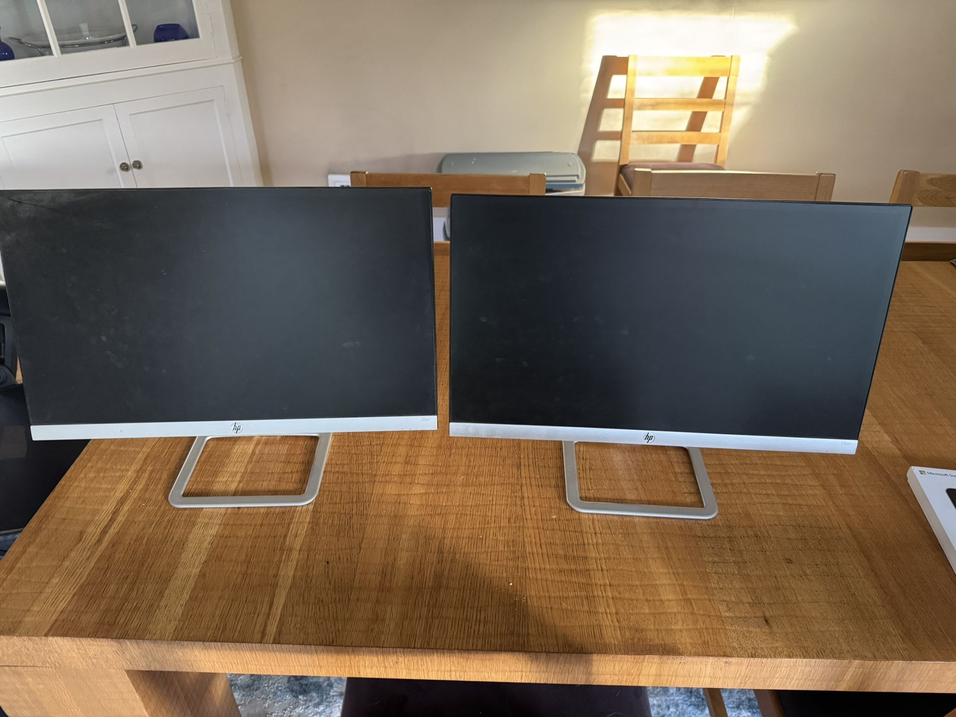 Free - Two HP Monitors and Microsoft Surface Keyboard