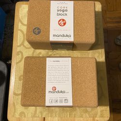 Manduka  Cork Yoga Blocks- New 4x6x9