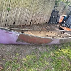 Old used canoe