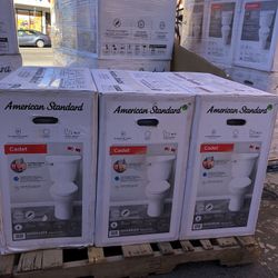 American Standard Cadet 12 in. Antimicrobial 2-Piece 1.28 GPF Single Flush Chair Height Elongated Toilet with Slow Close Seat in White