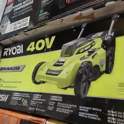 Ryobi 40v Lawmower With Battery And Charger Like New In The Box 