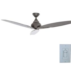 Florentine IV 56 in. Indoor/Outdoor Natural Iron Ceiling Fan with Wall Control