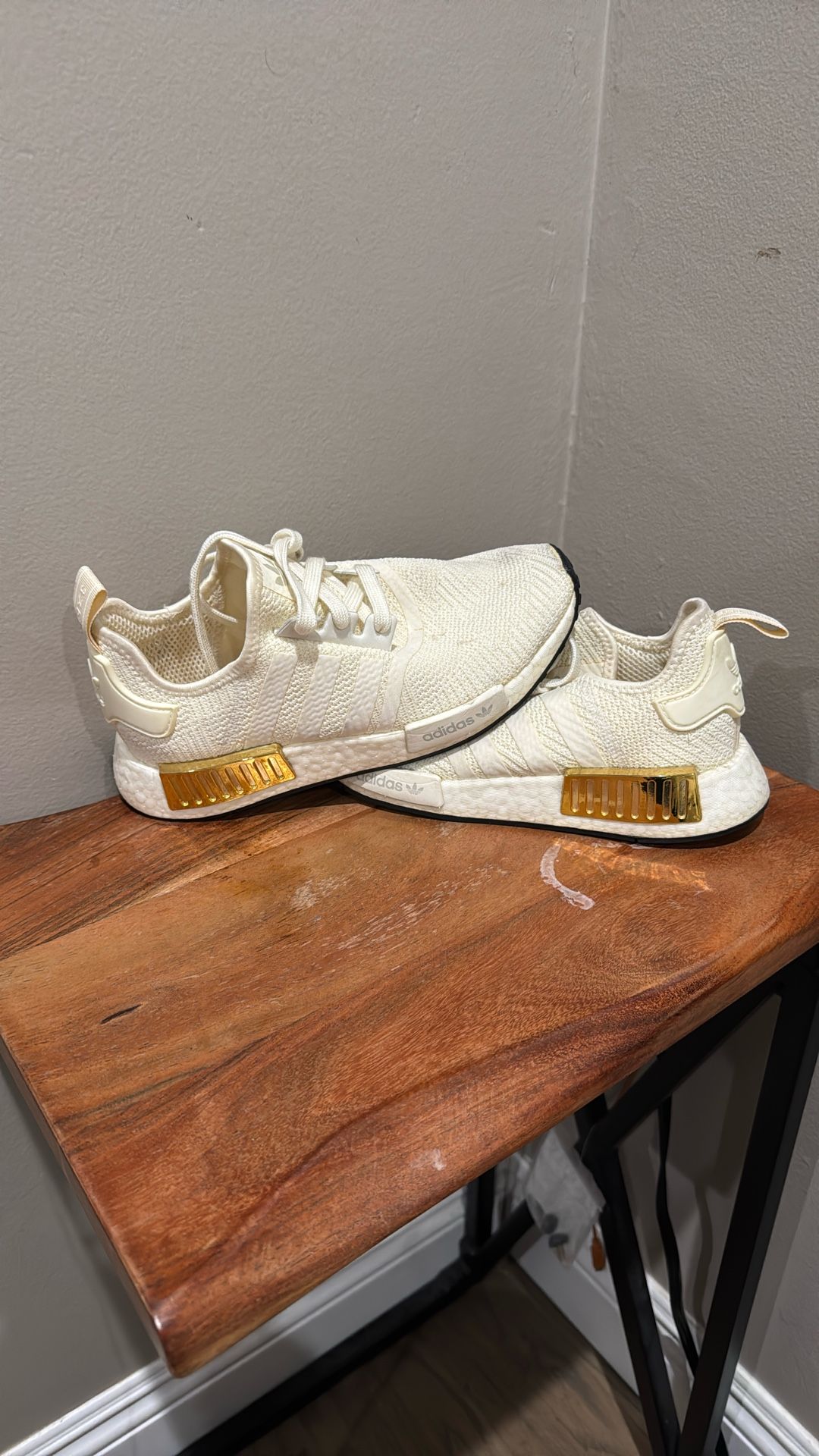 Adidas NMD Off White-Gold Size 7 women’s