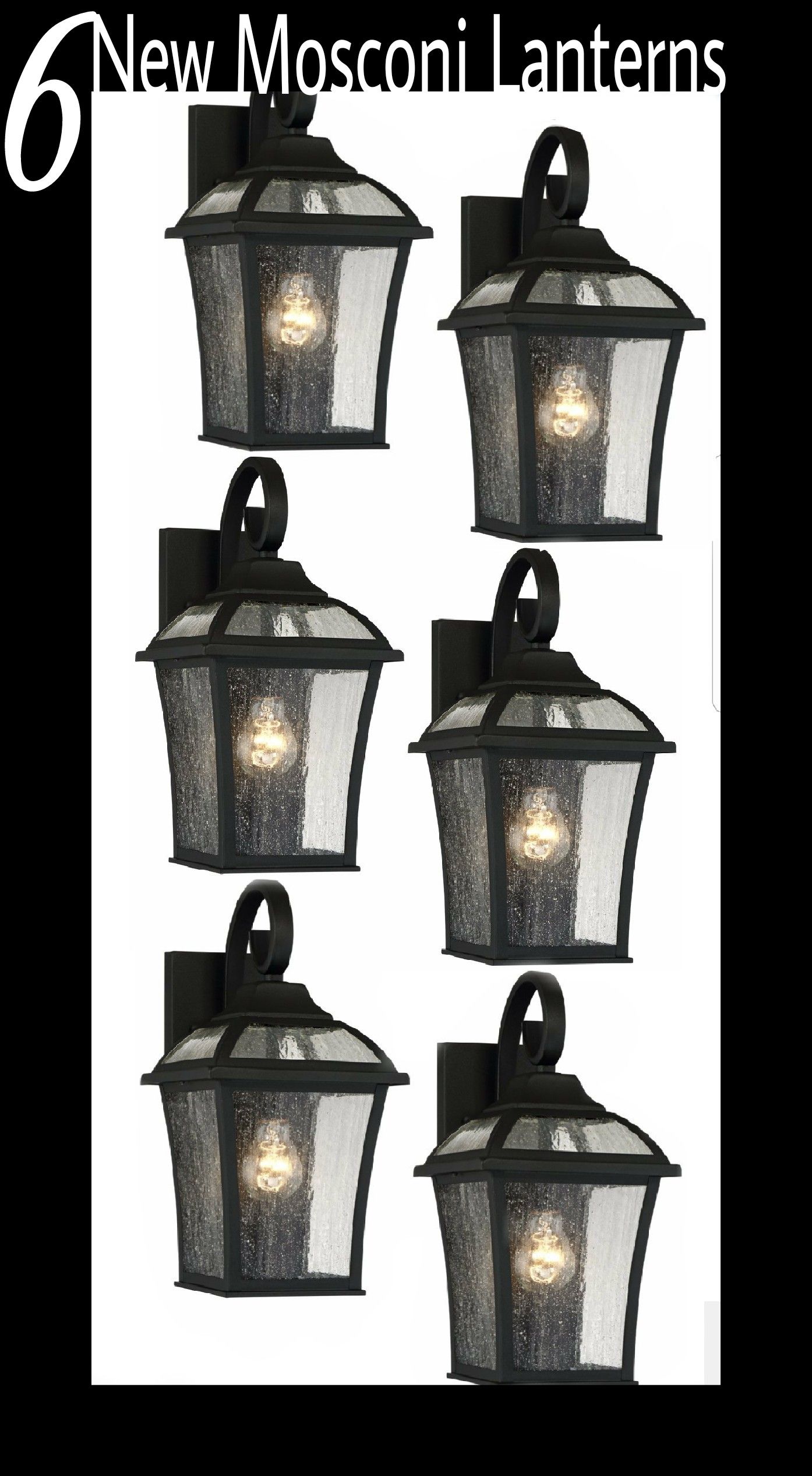 Mosconi by John Timberland 15" High Black Outdoor Wall Lights Lanterns