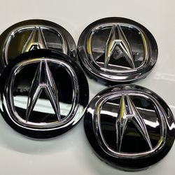 Acura Black Chrome Rim Center Caps.