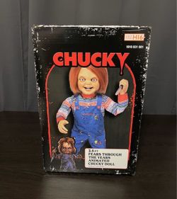 CHUCKY DOLL 3.5 Ft ANIMATED Halloween Prop Home Depot Exclusive  IN HAND