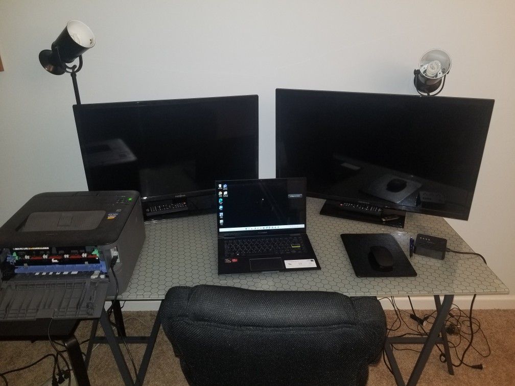 Large Glass Computer Desk/Table