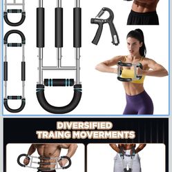 Twister Arm Trainer 9-Level Adjustable (20-270lbs) with Adjustment Tool & Mechanical Counting Grip - Chest Trainer for Men Women, Home Gym Arm Exercis