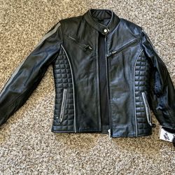 Xelement Women’s Leather Motorcycle Jacket -Brand New