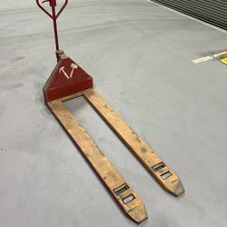 Used Extended Forks Pallet Jack – Good Working Condition