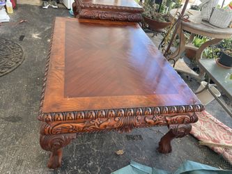 Dining Table With Leaf, Coffee Table, End Table, And 5 Chairs