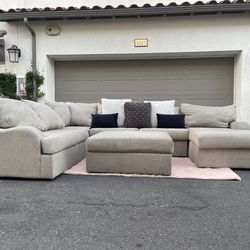 Huge Beige Sectional Couch From Living Spaces In Excellent Condition - FREE DELIVERY 🚛