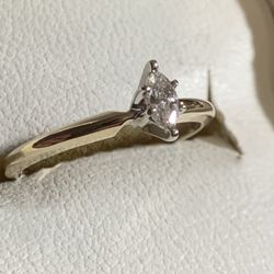 1/5 ct Marquis Cut Natural Diamond Engagement Ring